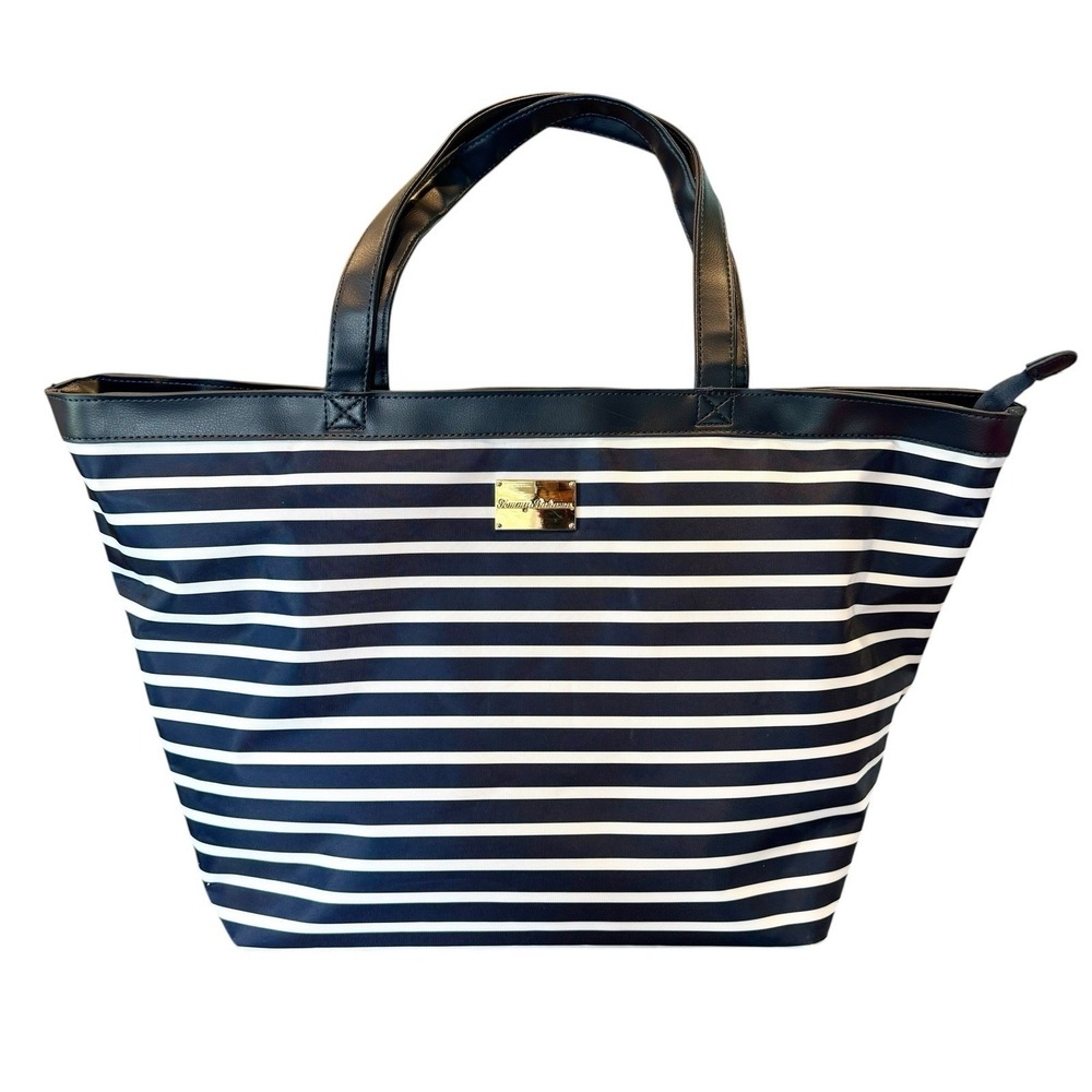 TOMMY BAHAMA Blue/White Striped Tote Beach Resort Vacation